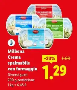 Lidl Milbona Crema spalmabile con formaggio offerta