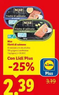 Lidl Nixe Filetti di salmone offerta