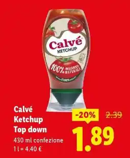 Lidl CALVÈ Ketchup Top Down offerta