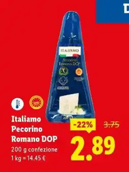 Lidl Italiamo Pecorino Romano DOP offerta