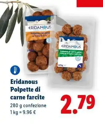 Lidl Eridanous Polpette di carne farcite offerta
