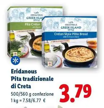 Lidl Eridanous Pita tradizionale di Creta offerta