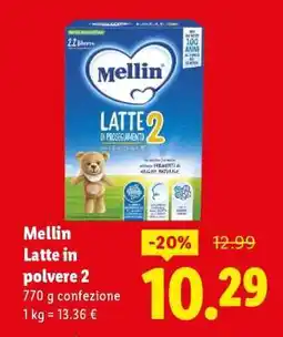 Lidl Mellin Latte in polvere 2 offerta