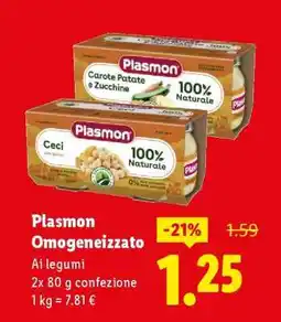 Lidl Plasmon Omogeneizzato offerta
