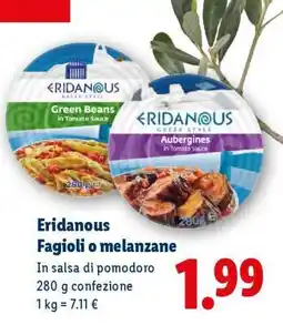 Lidl Eridanous Fagioli o melanzane offerta
