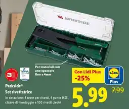 Lidl Parkside Set rivettatrice offerta