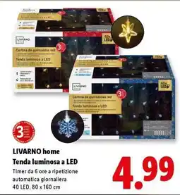 Lidl LIVARNO home Tenda luminosa a LED offerta