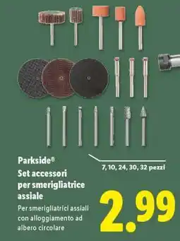 Lidl Parkside Set accessori per smerigliatrice assiale offerta