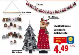 Lidl LIVARNO home Calendario dell'Avvento offerta