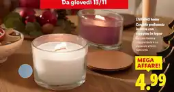 Lidl LIVARNO home Candela profumata in vetro con stoppino in legno offerta