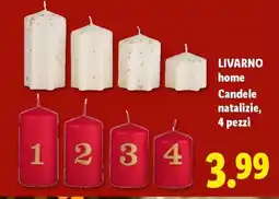 Lidl LIVARNO home Candele natalizie, 4 pezzi offerta