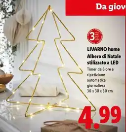 Lidl LIVARNO home Albero di Natale stilizzato a LED offerta