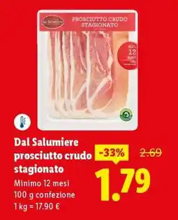 Lidl Dal Salumiere Prosciutto crudo stagionato offerta