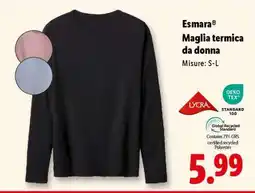 Lidl Esmara Maglia termica da donna offerta