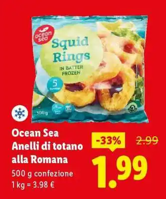 Lidl Ocean Sea Anelli di totano alla romana offerta