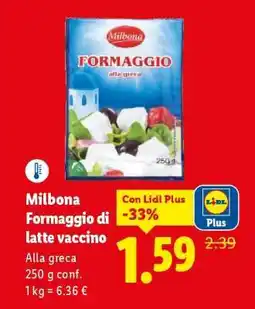 Lidl Milbona Formaggio di latte vaccino offerta