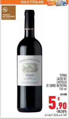 Conad Syrah Lazio IGT Castello di Torre in Pietra offerta