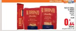 Conad PASTA DI SEMOLA AL BRONZO BARILLA offerta