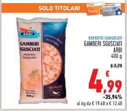 Conad Gamberi Sgusciati Arbi offerta
