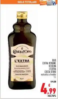 Conad Olio Extra Vergine di Oliva L'Extra Costa d'Oro offerta