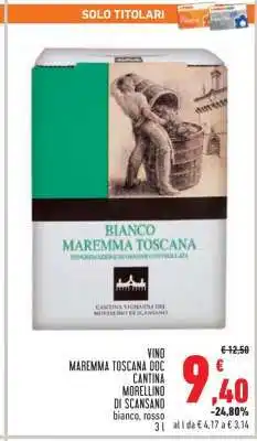 Conad Vino Maremma Toscana DOC Cantina Morellino di Scansano offerta