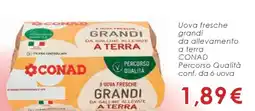 Conad Uova fresche grandi offerta