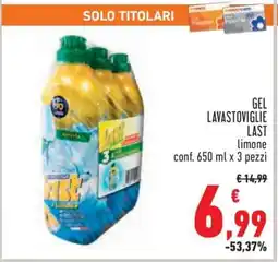 Conad GEL LAVASTOVIGLIE LAST offerta