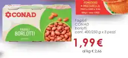 Conad Fagioli CONAD borlotti offerta