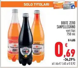 Conad Bibite Zero Sanpellegrino offerta
