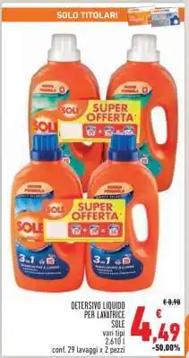 Conad Detersivo Liquido per Lavatrice Sole offerta