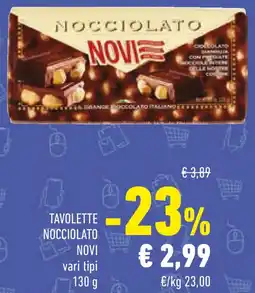 Conad Tavolette nocciolato NOVI offerta