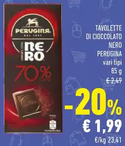 Conad Tavolette di cioccolato nero PERUGINA offerta