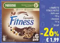 Conad 6 barrette fitness NESTLÉ offerta
