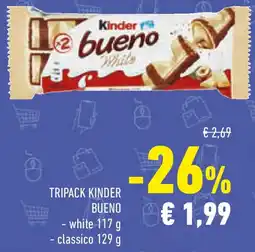 Conad Tripack KINDER BUENO offerta
