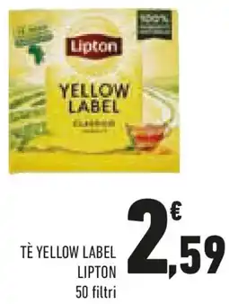 Conad Tè yellow label LIPTON offerta