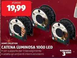 ALDI HOME CREATION Catena luminosa 1000 led offerta