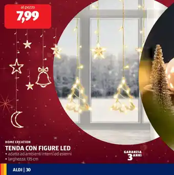 ALDI HOME CREATION Tenda con figure led offerta