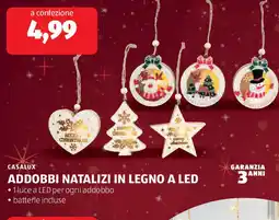 ALDI CASALUX addobbi natalizi in legno a led offerta