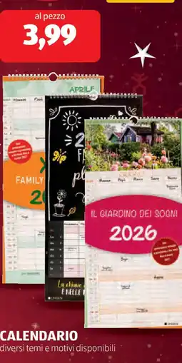 ALDI CALENDARIO diversi temi e motivi disponibili offerta