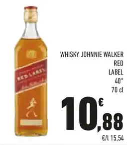 Conad Whisky johnnie walker red label 40° offerta