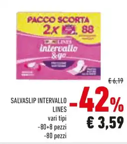 Conad Salvaslip intervallo lines offerta
