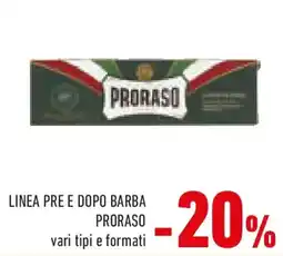 Conad Linea pre e dopo barba PRORASO offerta