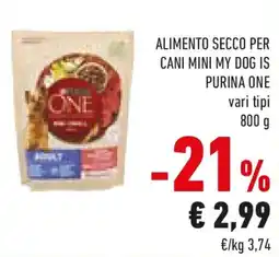 Conad Alimento secco per cani mini my dog is purina one offerta