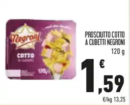 Conad Prosciutto cotto a cubetti NEGRONI offerta