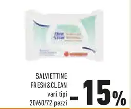 Conad Salviettine FRESH&CLEAN offerta
