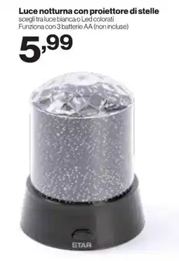 In'S Mercato Luce notturna con proiettore di stelle offerta
