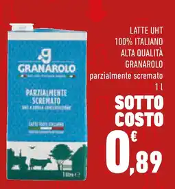 Conad Superstore Latte uht 100% italiano alta qualità GRANAROLO offerta