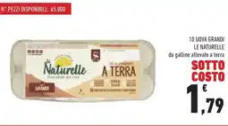 Conad Superstore 10 uova grandi LE NATURELLE offerta