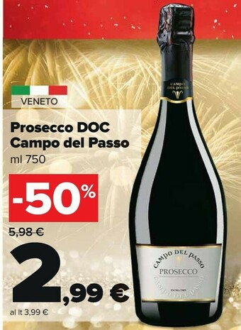 Carrefour Market Campo del passo prosecco doc offerta