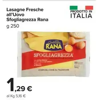 Lasagne fresche all'uovo sfogliagrezza